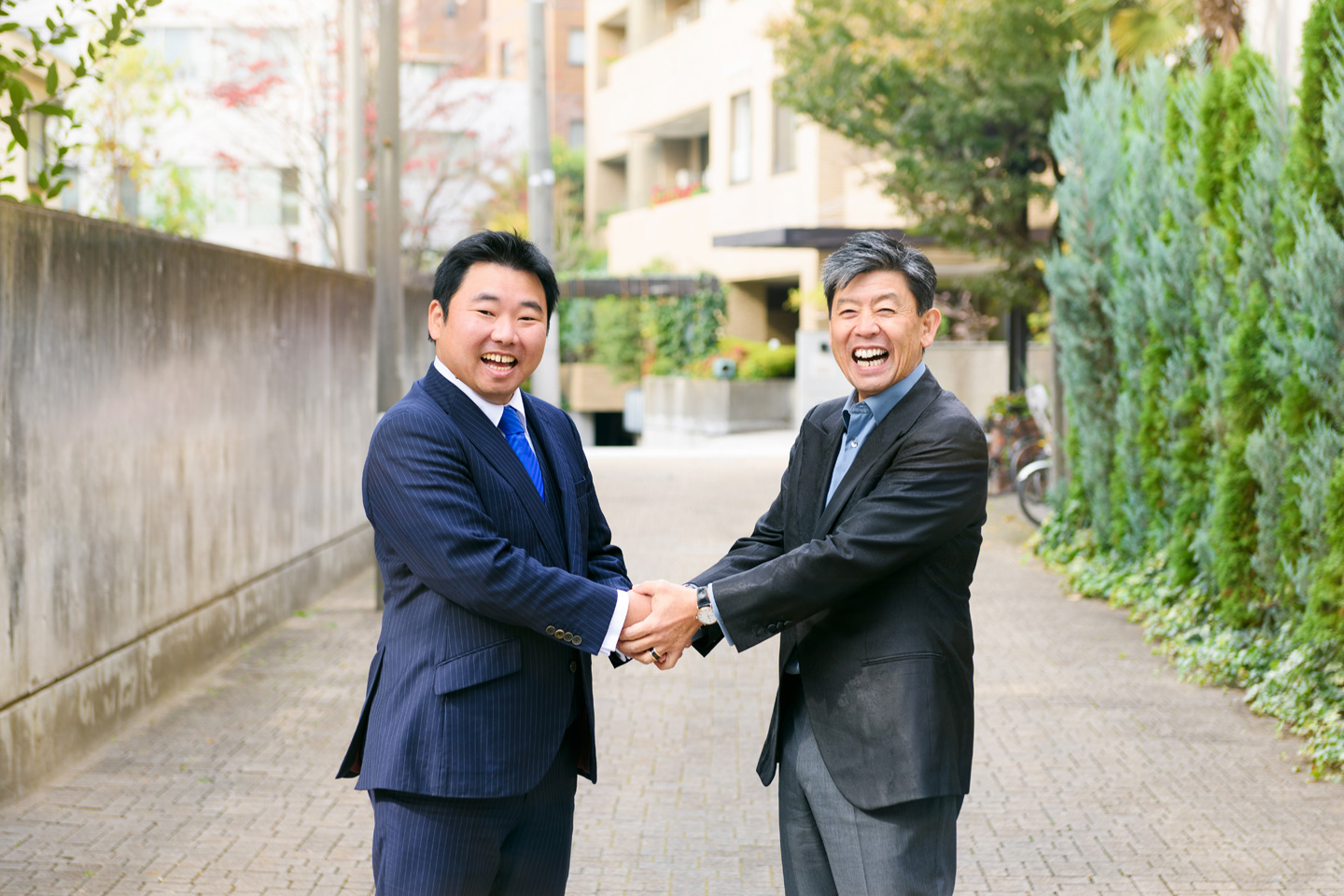 鶴岡と吉武の写真